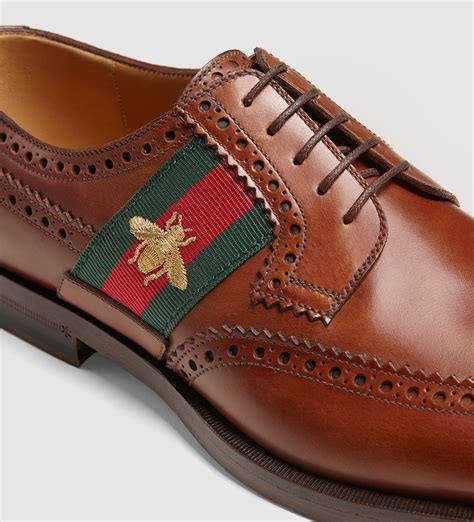 gucci brown oxford|gucci shoe laces for sale.